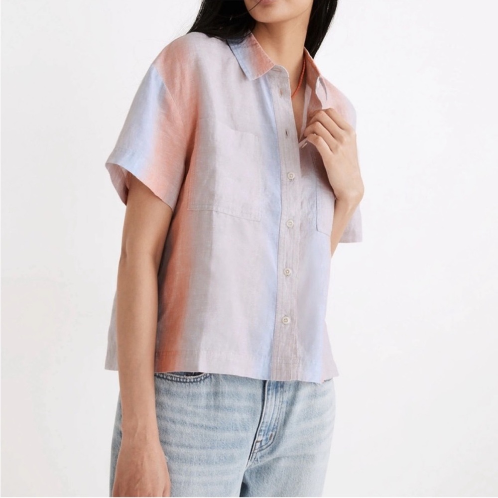 Madewell beachside linen top